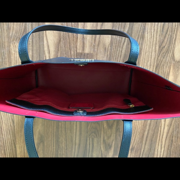 SOLD Coach Avenue Tote (Black/Red) - Picture 3 of 9